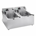 Vollrath CF2-3600DUAL 20 lb. Commercial Countertop Deep Fryer 208/240V 922CF23600DUAL